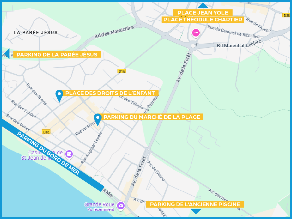 Plan des parkings